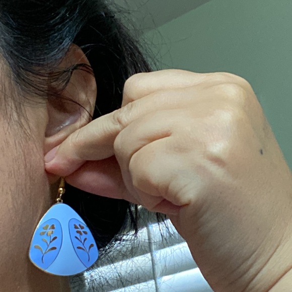 🖤Cloisonné Vtg earrings - Picture 8 of 8